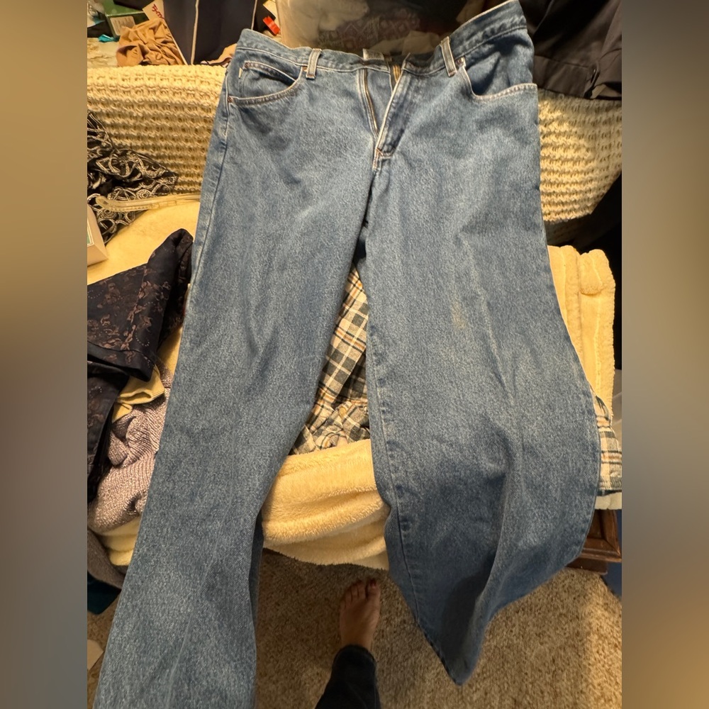 L.L.Bean Men’s Flannel-Lined Jeans 36×32 | Classic Fit | Mint